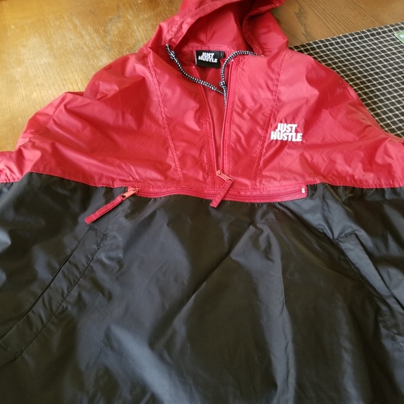 Mens "Just Hustle" Windbreaker - Picture 1 of 1